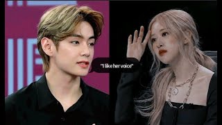 Taehyung being a fanboy of Rosé | Taerose moments | Taerose March 2022