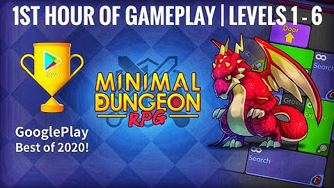 Minimal Dungeon RPG - Offline Dungeon Crawler | 1st Hour of Gameplay, Level 1 - 6 (No Commentary)