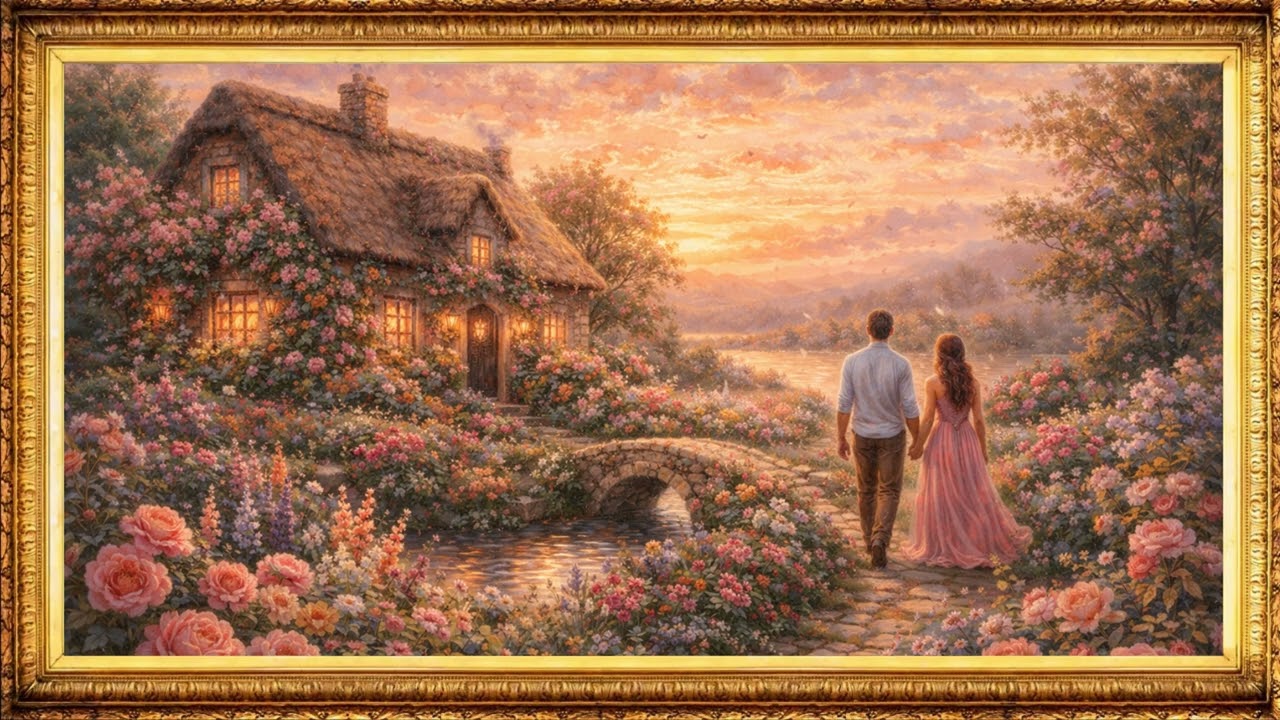 Love & Serenity | 6 Hour Oil Painting of a Couple Walking in the Sun 🌅 4K