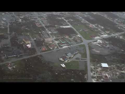 9-3-2019 Grand Abaco, Bahamas Helicopter Video shows total destruction of Island From Hurricane Dori