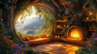 Sunlit Treehouse Retreat ✨ Warm Fireplace, Soft Breeze & Peaceful Morning Relaxation Sounds screenshot 4