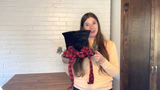 Review of HMASYO Christmas Tree Topper Hat - Upgrade Large Black Velvet Bowler Derby Hat