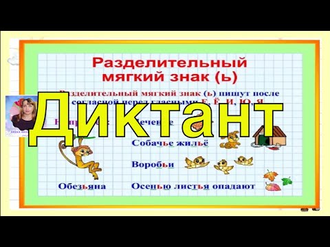 12. Диктант по русскому языку по теме "Разделительный мягкий знак"