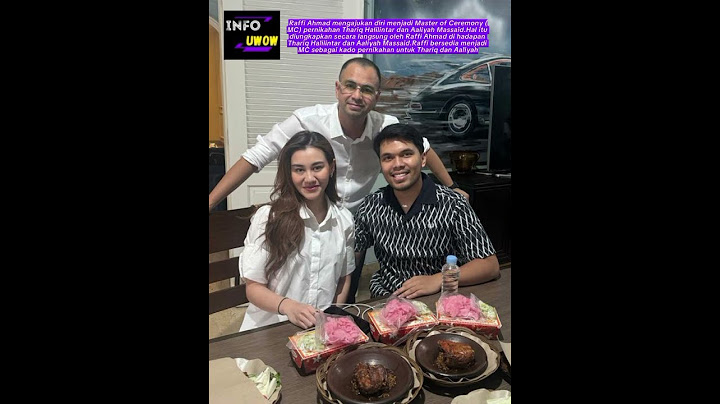 Raffi ahmad bersedia menjadi MC pernikahan Thariq halilintar dan Aaliyah massaid