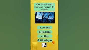 What is the longest mountain range in the world? #quiz #facts #generalknowledge #history #trivia