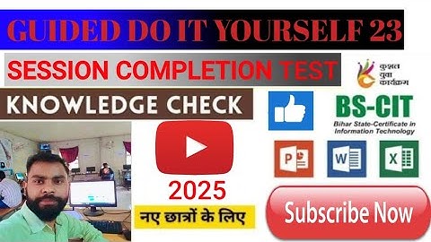 GUIDED DO-IT-YOURSELF SESSION 23 | BS-CIT SESSION 12 [HINDI]📚