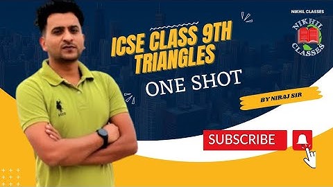 TRIANGLES | ICSE Class IX | One Shot | Maths Solution