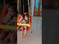 Happy swing time #twins #twinmoments #cutebaby #momlife #baby #cute #twinmom #tinytwin #twinlife