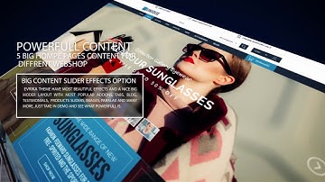 Prestashop Theme Evrika Sunnglass Video Presentation