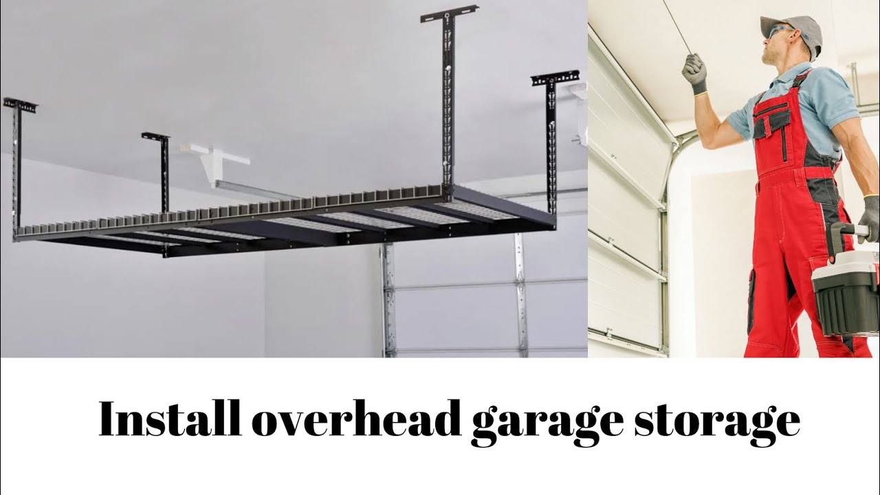 Install Overhead Storage In Garage Husky Ceiling Storage Rack Install Overhead Storage In Garage Husky Ceiling Storage Rack