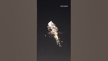 Night sky over Kyiv lights up as city