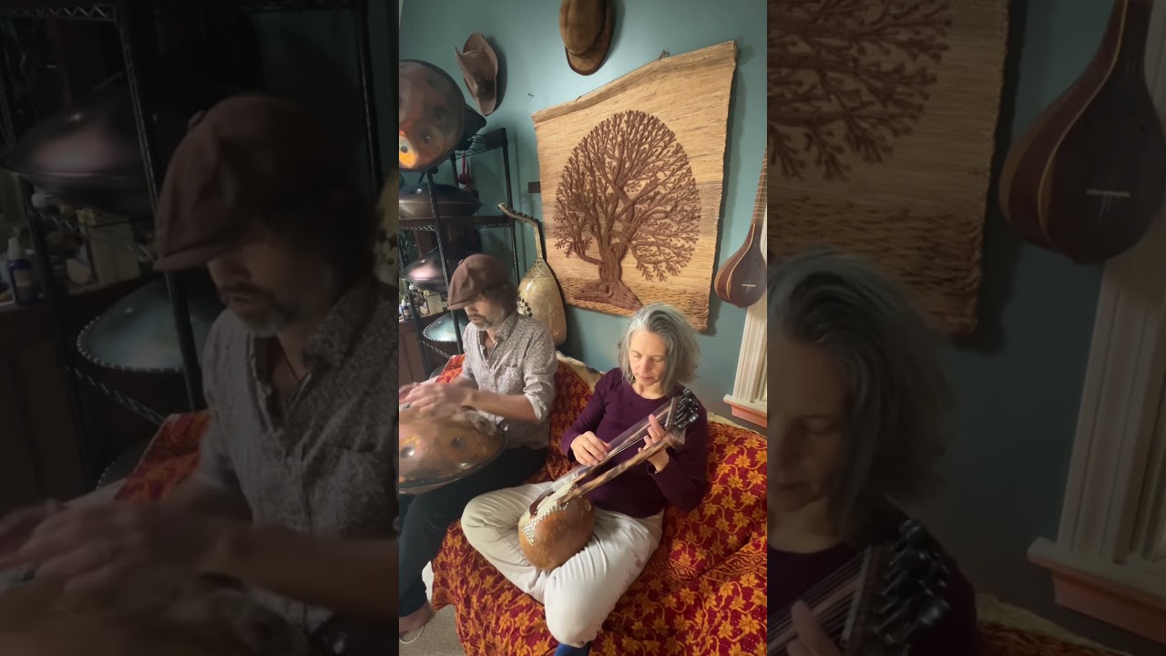 Handpan & Lyre Forest Duet Melts Anxiety Instantly 🌿✨ #shorts