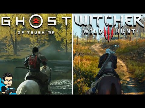 Ghost of Tsushima vs. The Witcher 3 - In-depth Comparison - Side-by-Side Gameplay/Graphics