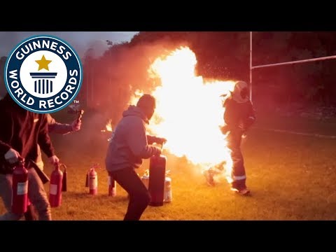 Longest distance run on fire! - Guinness World Records