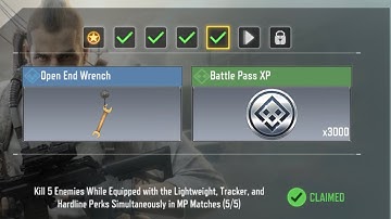 Kill 5 Enemies While Equipped with the Lightweight, Tracker, and Hardline Perks …