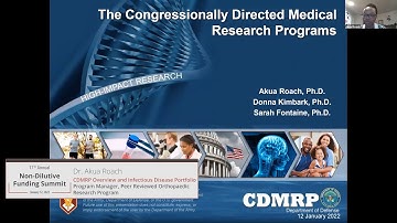 CDMRP & its Infectious Disease Non-Dilutive Funding Opportunities, Dr. Akua Roach, at the 17th NDFS
