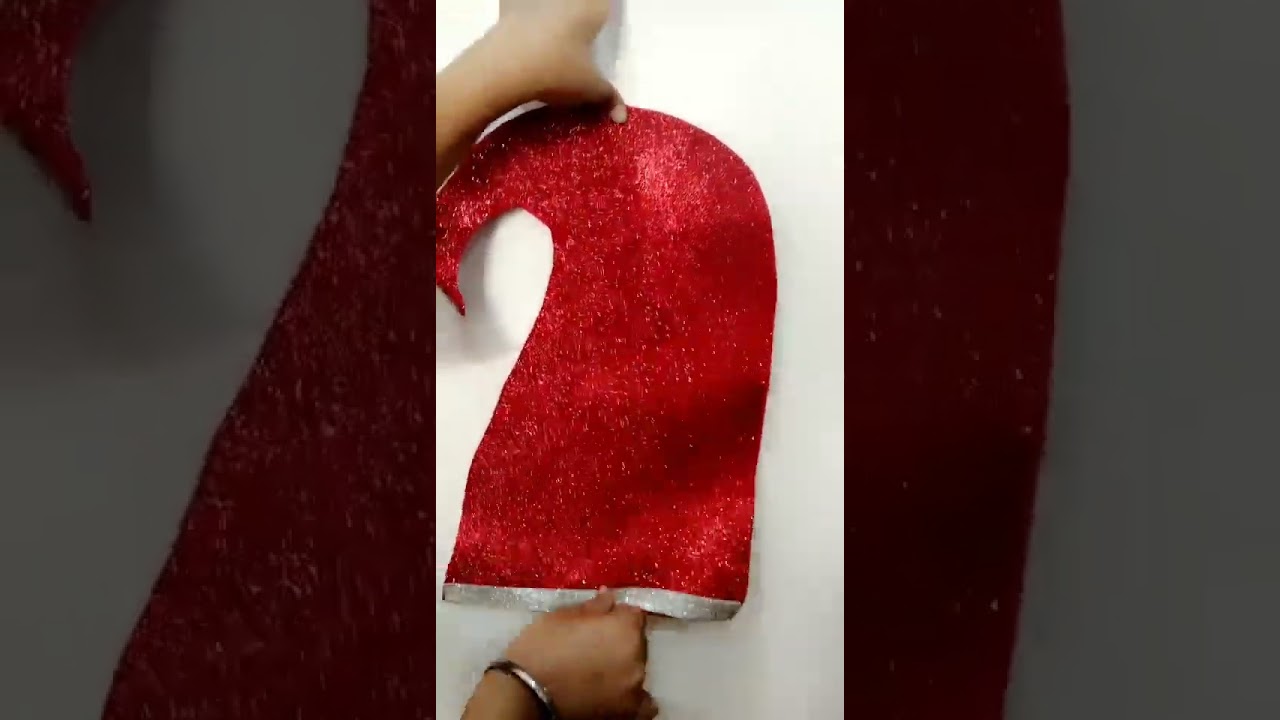 # merry Christmas Santa cap at home from glitter sheets