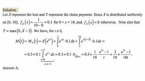 Exam P exercise for August 19, 2020
