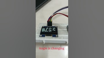 Angle sensor with Raspberry Pi pico #oled #rasberrypipco #shorts #angle