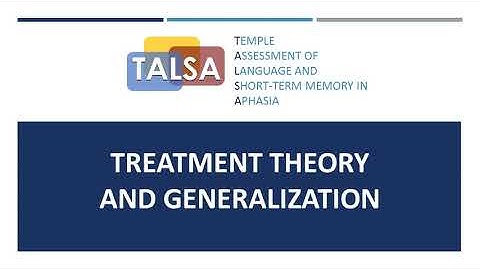 3.1 Treatment: Theory and Generalization
