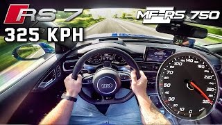 Audi RS7 750 HP AUTOBAHN POV 325 km/h ACCELERATION & TOP SPEED by AutoTopNL