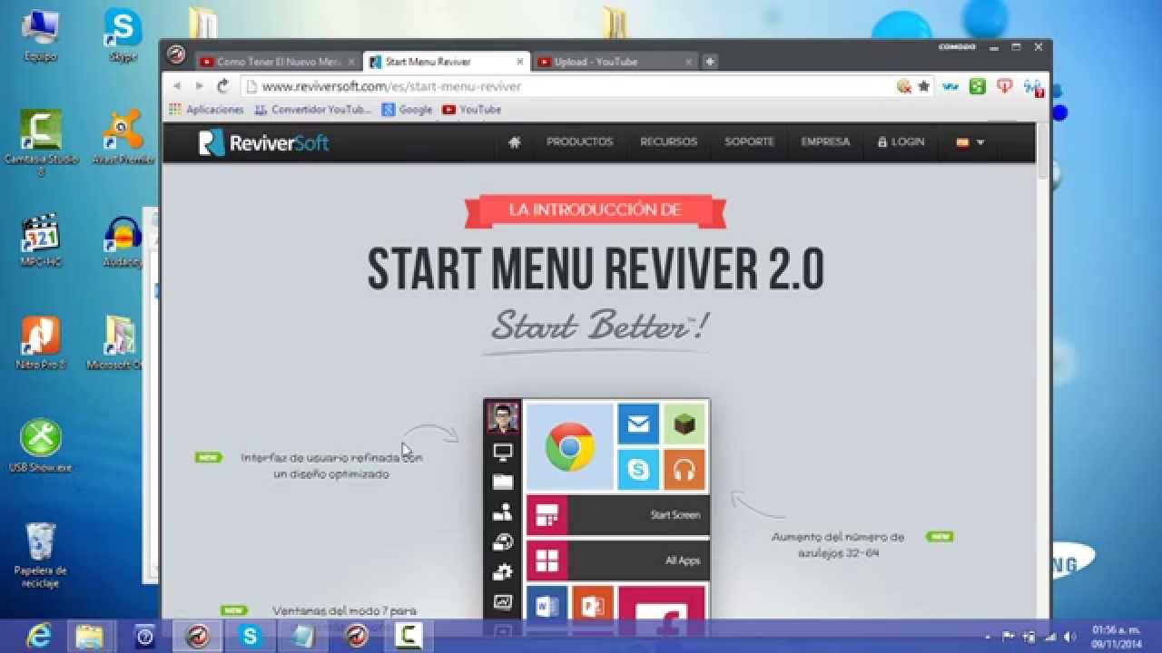 Cómo descargar el menú de inicio en windows 7, 8, 8.1, 10. tutorial ...