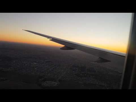 Approach and landing at Ezeiza International Airport, Buenos Aires, Argentina