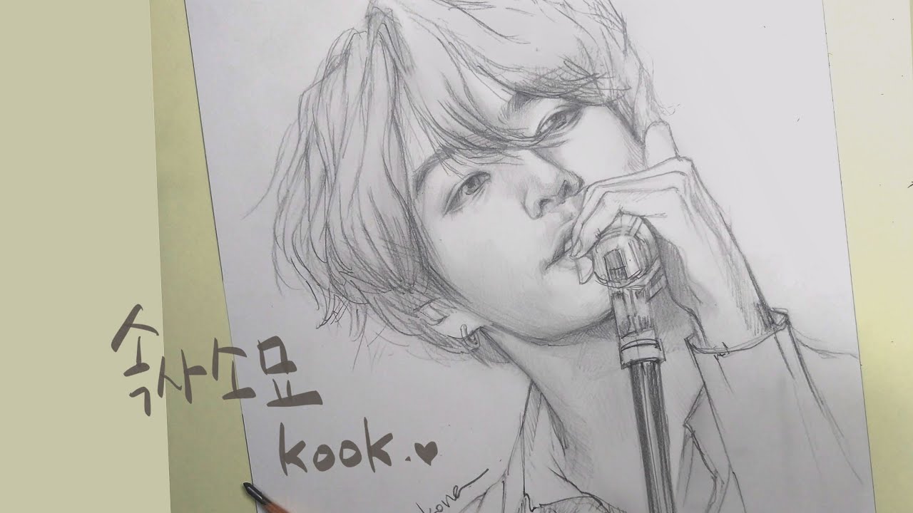 Fanart Sketch Jungkook 정국 Of Bts Youtube