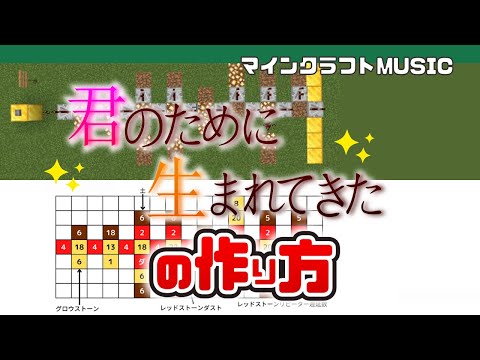 【Minecraft】「君のために生まれてきた／いれいす」の音ブロック演奏の作り方（楽譜あり）：簡単！統合版対応 / Note Block