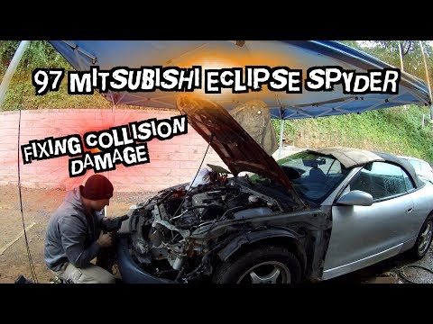 Replacing a section of the core support on the Mitsubishi Eclipse