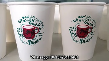 paper cup 2 color logo servo screen printing machine