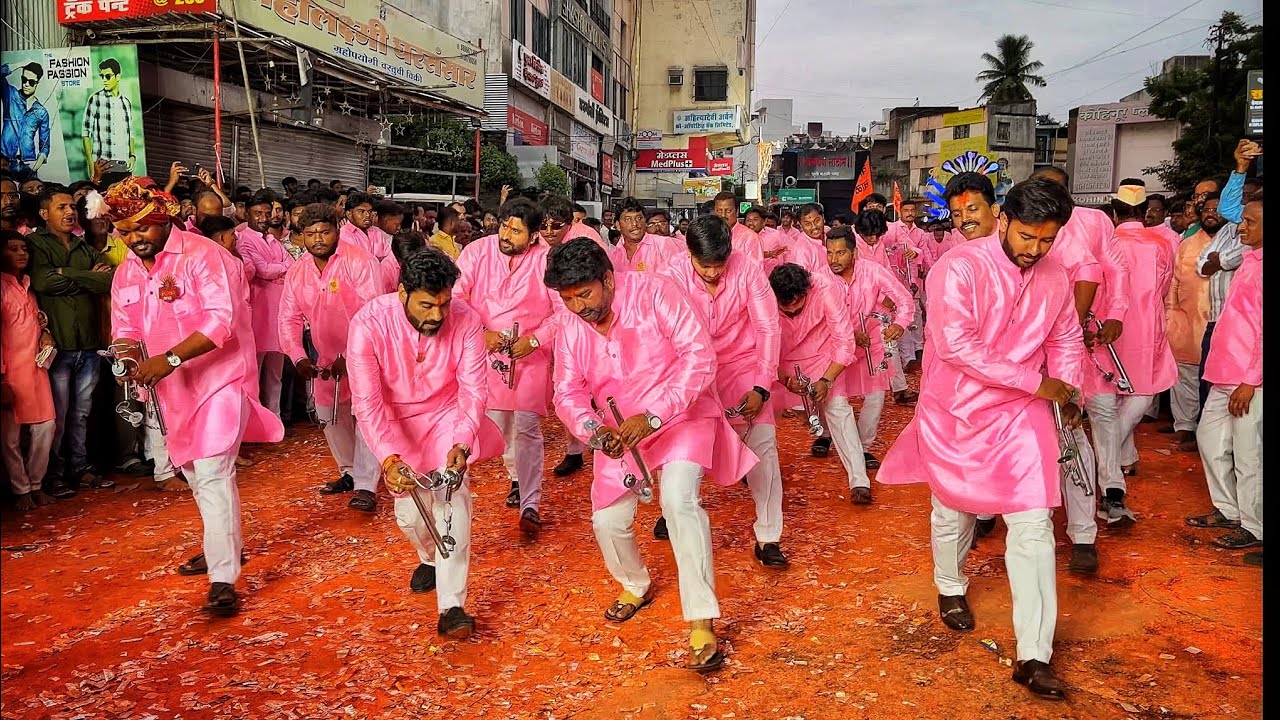 🚩Varad Chal Navratr🔥🚩 Lezim 2025 #solapur #viral #solapurlezim