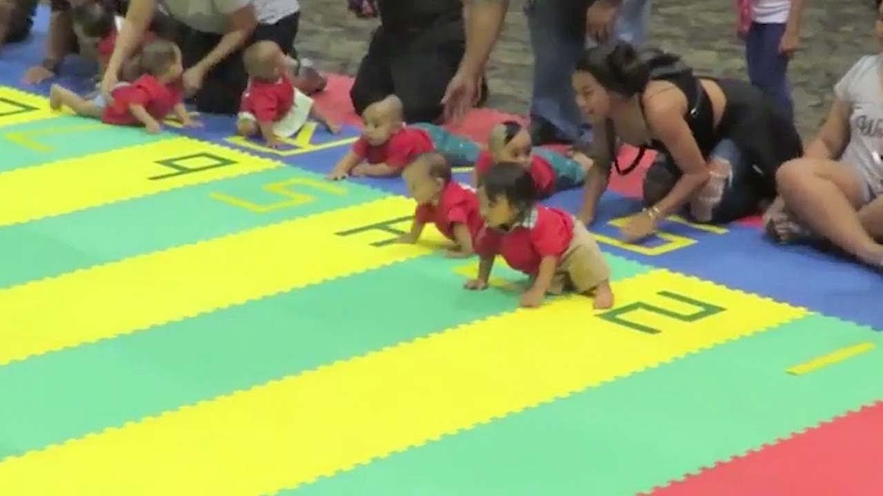 Speedy Toddlers Take Part In Annual Baby Crawling Race YouTube