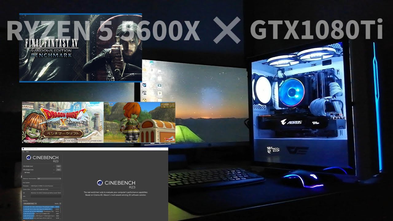 自作PC】Ryzen5 5600xとGTX 1080Tiのベンチマークが凄かった 