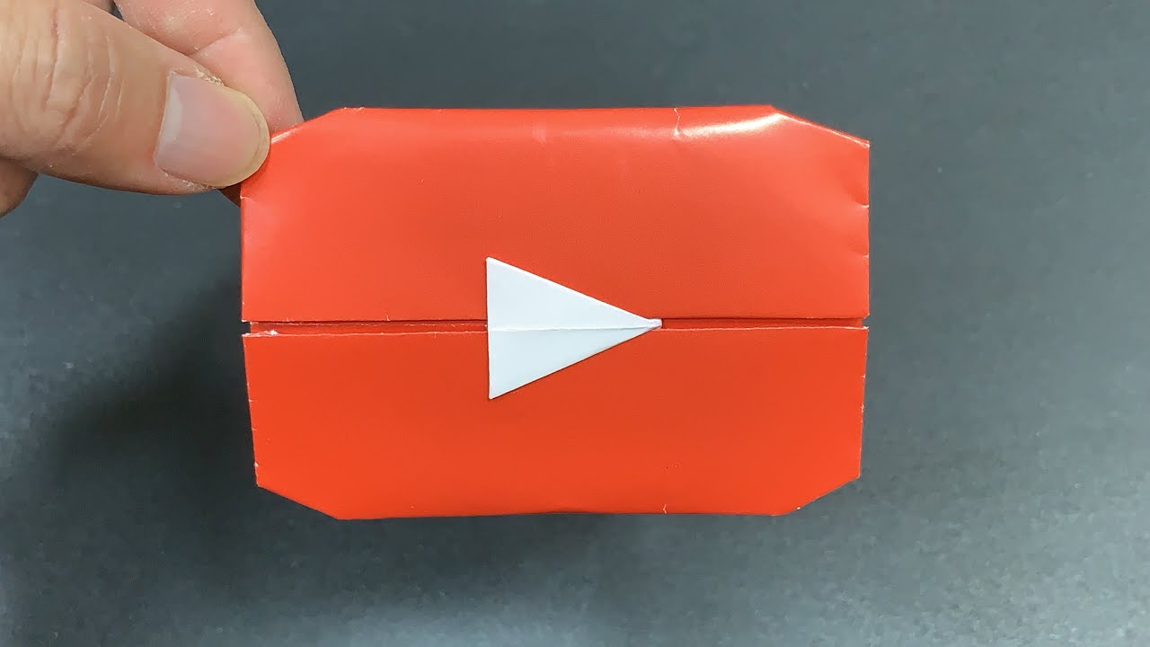 HOW TO MAKE ORIGAMI YOUTUBE PLAY BUTTON
