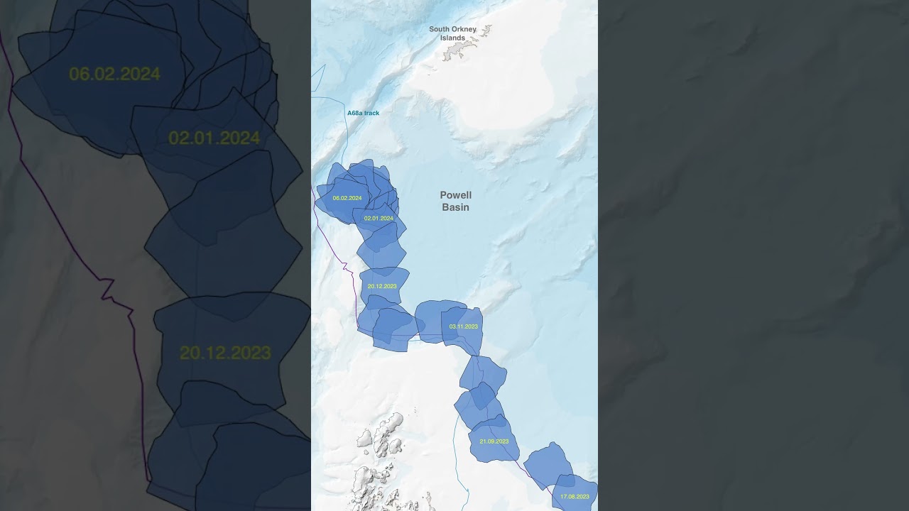 Giant iceberg twirls away from place it was stuck for 30 years #Shorts