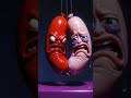 Angry Sausage Tied to Crying Sausage 😱🌭 | 3D Cartoon Horror Comedy