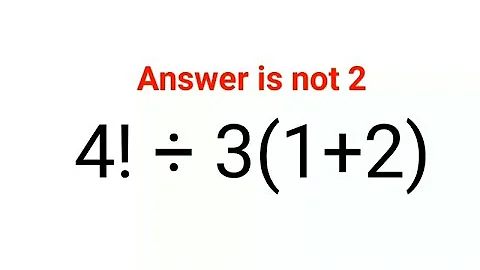 4!÷3(1+2) The answer is not 2. Many got it wrong!  Ukraine Math Test #math #percentages #ukraine