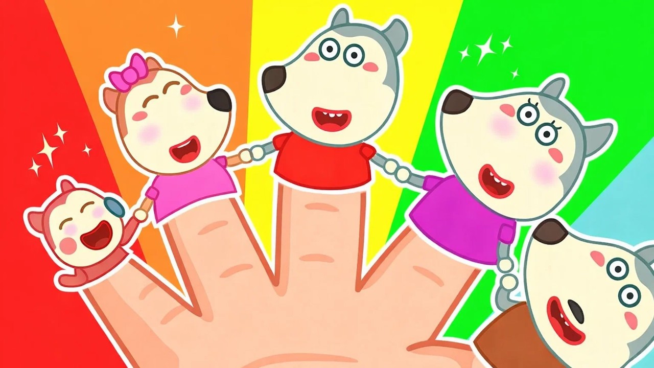 Una familia pequeña, pero una gran felicidad❤️5 personas son como 5 dedos | Wolfoo en Español