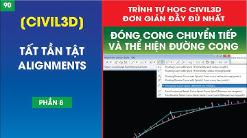 90.[Civil3d] Đóng cong và kiểm soát cách thể hiện đường cong chuyển tiếp trong Civil 3d #90