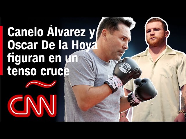 Canelo Álvarez y Oscar De la Hoya protagonizan un tenso cruce