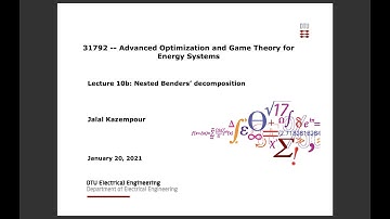 Lecture 10b: Nested Benders’ decomposition