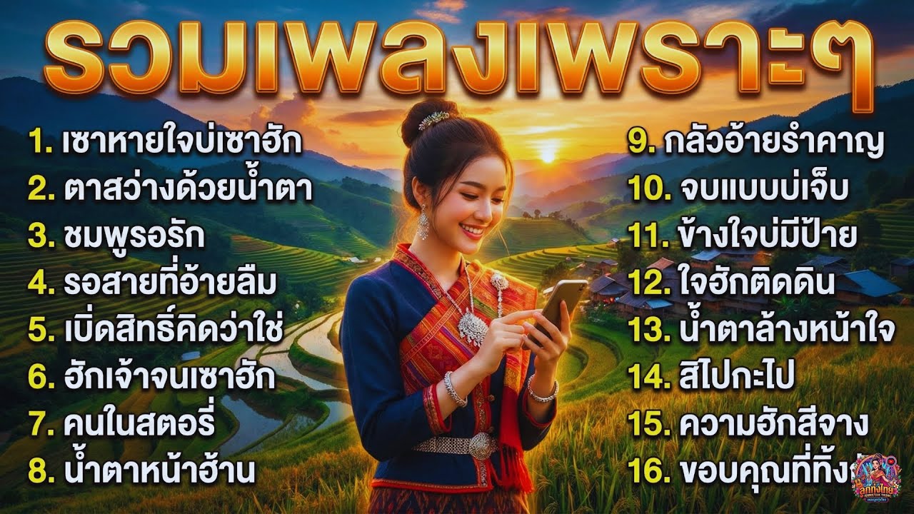 รวมเพลงเพราะๆ เพลงรักลูกทุ่ง ซึ้งกินใจ ลูกทุ่งฟังสบาย ไม่มีโฆษณาคั่นบ่อย | Jennie Luk Thung