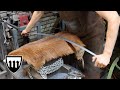 Forging a wild Damascus dragon sword, part 2, heat treatment.