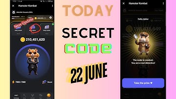 Hamster Kombat Daily Cipher Morse Code || 22/06/2024 || Claim 1,000,000 Coins Task Reward #hamsters