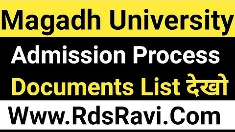 Magadh University Admission 2022 Process देखलो सभी/MU UG(BA/BSc/Bcom) Part1 Admission Documents List