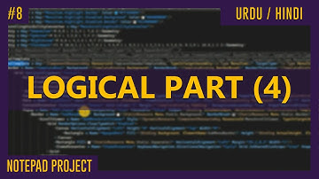 Notepad project Logical part 4 (Status bar, Context Menu) #8 [Urdu / Hindi]