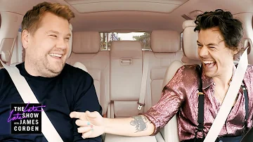 Harry Styles & James Corden Carpool to Work