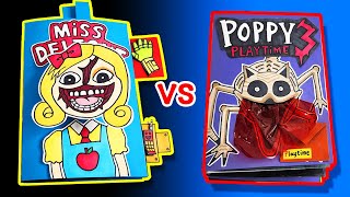 Miss Delight👩 vs CatNap (Poppy Playtime Game Book Battle, Horror Game, Paper Play)