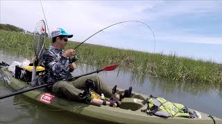 Kayak Fishing High Tide for Redfish and Trout (SURPRISE BIG CATCH)